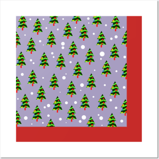 Christmas trees pattern Posters and Art